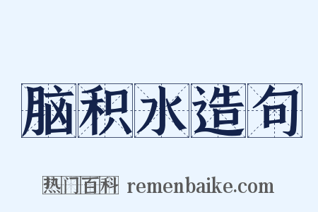 脑积水造句是什么意思的图片